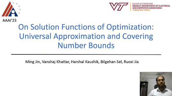 On Solution Functions of Optimization: Universal Approximation and Covering Number Bounds
