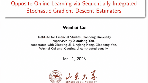 Opposite Online Learning via Sequentially Integrated Stochastic Gradient Descent Estimators