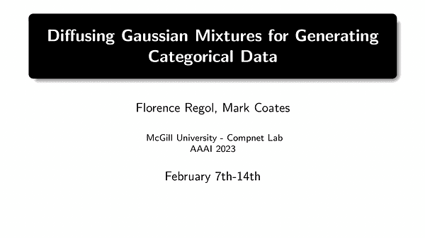 Diffusing Gaussian Mixtures for Generating Categorical Data