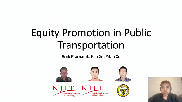Equity Promotion in Public Transportation