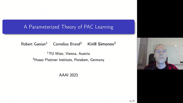 A Parameterized Theory of PAC Learning