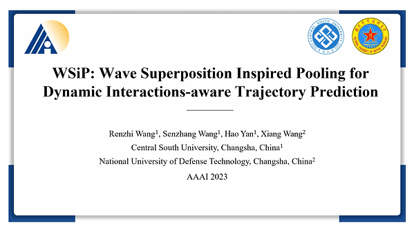 WSiP: Wave Superposition Inspired Pooling for Dynamic Interactions-Aware Trajectory Prediction