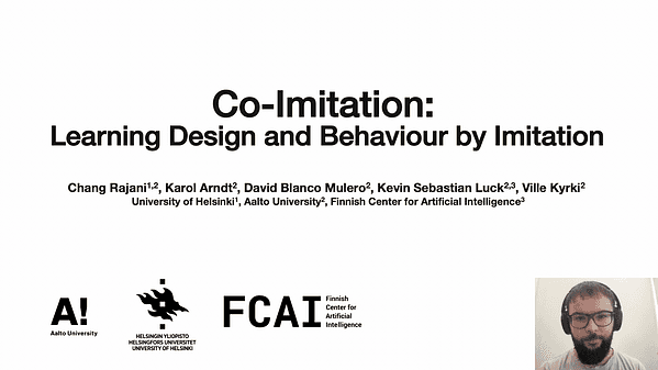 Co-Imitation: Learning Design and Behaviour by Imitation