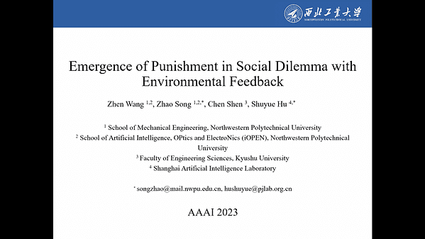 Emergence of Punishment in Social Dilemma with Environmental Feedback