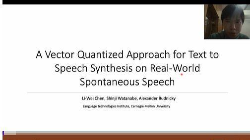 A Vector Quantized Approach for Text to Speech Synthesis on Real-World Spontaneous Speech