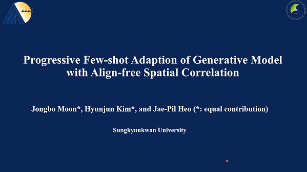 Progressive Few-shot Adaption of Generative Model with Align-free Spatial Correlation