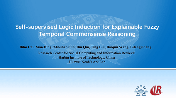 Self-supervised Logic Induction for Explainable Fuzzy Temporal Commonsense Reasoning