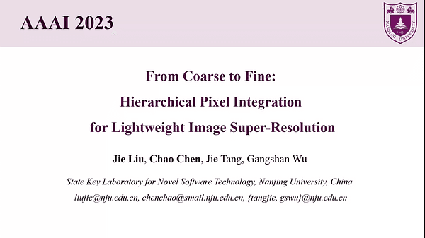 From Coarse to Fine: Hierarchical Pixel Integration for Lightweight Image Super-Resolution