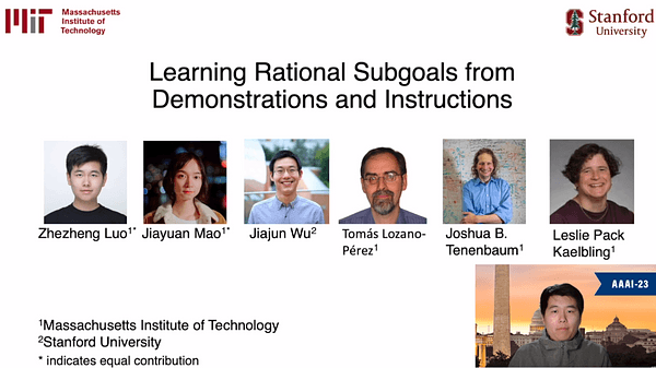 Learning Rational Subgoals from Demonstrations and Instructions