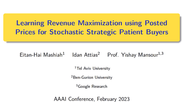 Learning Revenue Maximization using Posted Prices for Stochastic Strategic Patient Buyers