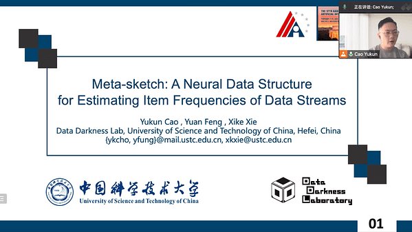 Meta-sketch: A Neural Data Structure for Estimating Item Frequencies of Data Streams