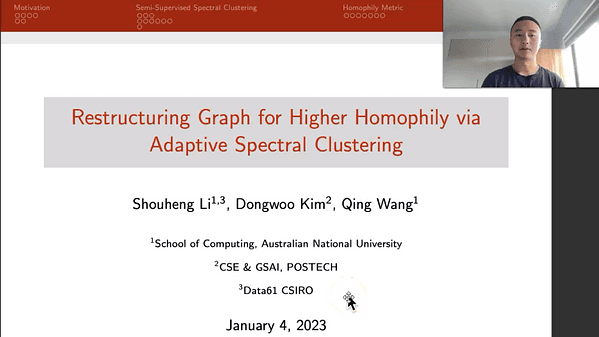 Restructuring Graph for Higher Homophily via Adaptive Spectral Clustering
