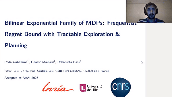 Bilinear Exponential Family of MDPs: Frequentist Regret Bound with Tractable Exploration & Planning