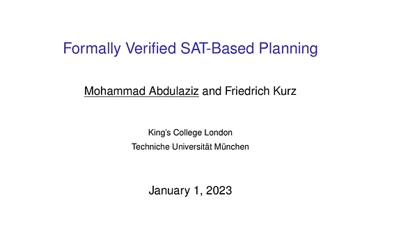 Formally Verified SAT-Based AI Planning
