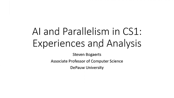 AI and Parallelism in CS1: Experiences and Analysis