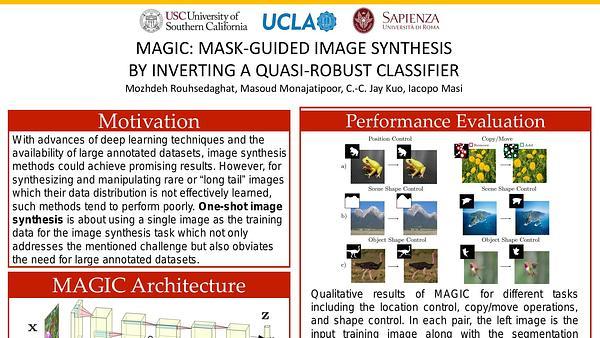 MAGIC: Mask-Guided Image Synthesis by Inverting a Quasi-Robust Classifier