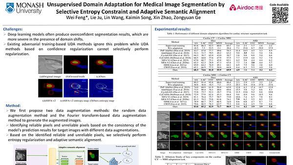 Unsupervised Domain Adaptation for Medical Image Segmentation by Selective Entropy Constraints and Adaptive Semantic Alignment