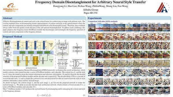Frequency Domain Disentanglement for Arbitrary Neural Style Transfer