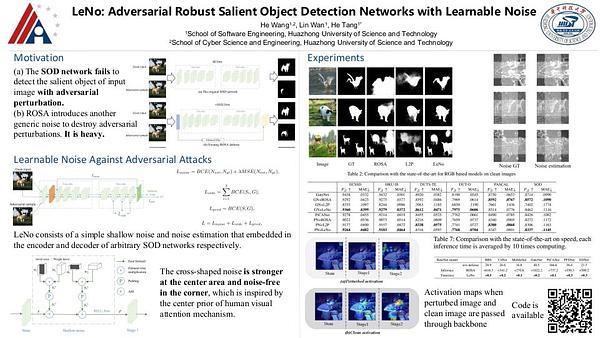 LeNo: Adversarial Robust Salient Object Detection Networks with Learnable Noise