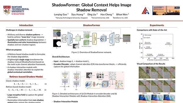 ShadowFormer: Global Context Helps Shadow Removal