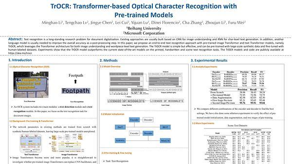 TrOCR: Transformer-based Optical Character Recognition with Pre-trained Models