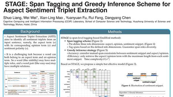 STAGE: Span Tagging and Greedy Inference Scheme for Aspect Sentiment Triplet Extraction