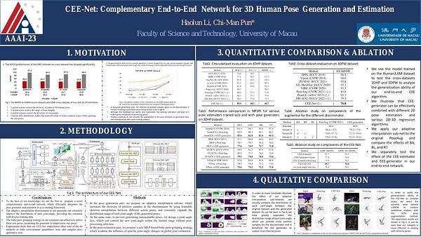 CEE-Net: Complementary End-to-End Network for 3D Human Pose Generation and Estimation
