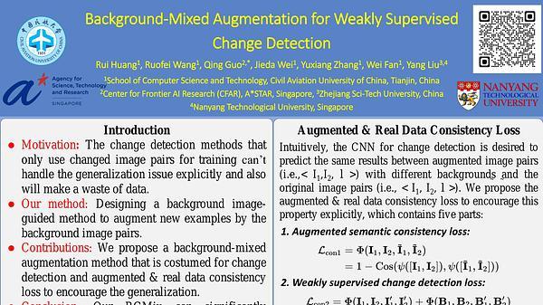 Background-Mixed Augmentation for Weakly Supervised Change Detection