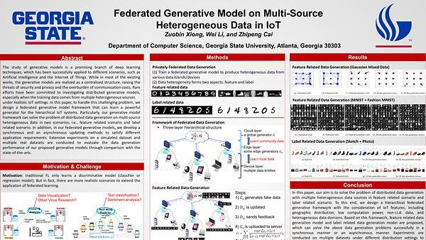 Federated Generative Model on Multi-Source Heterogeneous Data in IoT