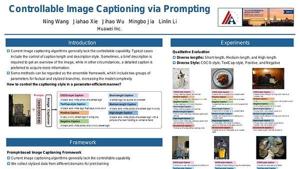 Controllable Image Captioning via Prompting