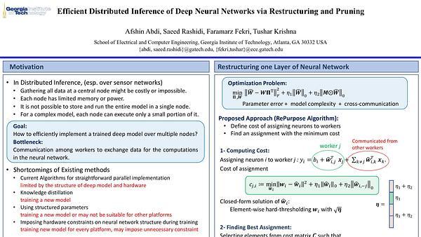 Efficient Distributed Inference of Deep Neural Networks via Restructuring and Pruning