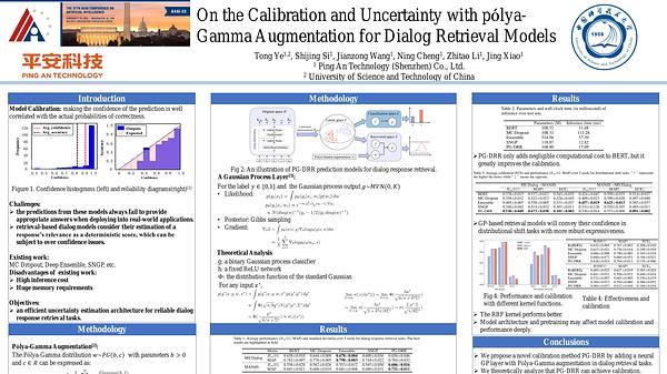 On the Calibration and Uncertainty with P\'{o}lya-Gamma Augmentation for Dialog Retrieval Models