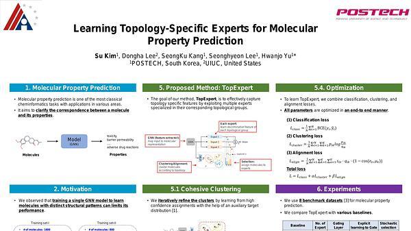 Learning Topology-Specific Experts for Molecular Property Prediction