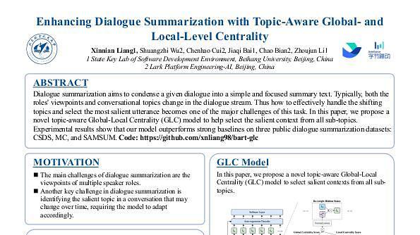 Enhancing Dialogue Summarization with Topic-Aware Global- and Local- Level Centrality