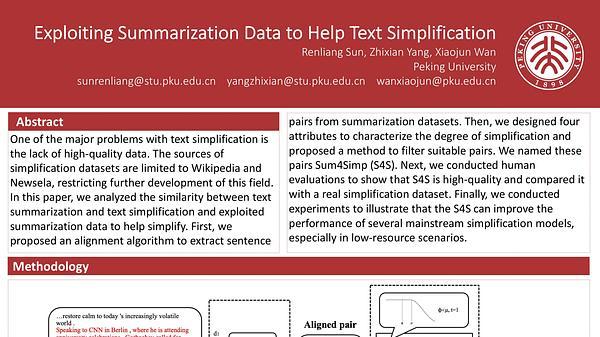 Exploiting Summarization Data to Help Text Simplification