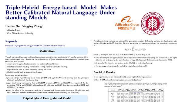 Triple-Hybrid Energy-based Model Makes Better Calibrated Natural Language Understanding Models