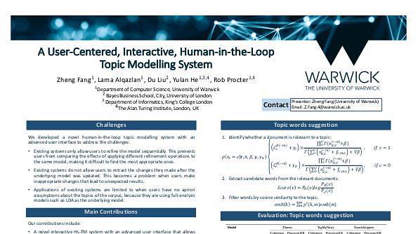 A User-Centered, Interactive, Human-in-the-Loop Topic Modelling System