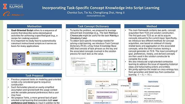 Incorporating Task-Specific Concept Knowledge into Script Learning