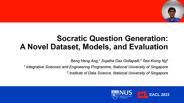 Socratic Question Generation: A Novel Dataset, Models, and Evaluation