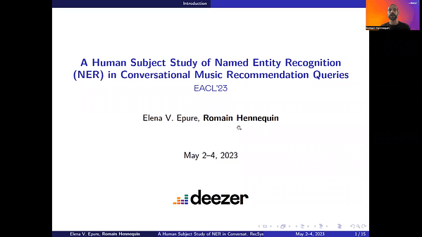 A Human Subject Study of Named Entity Recognition in Conversational Music Recommendation Queries