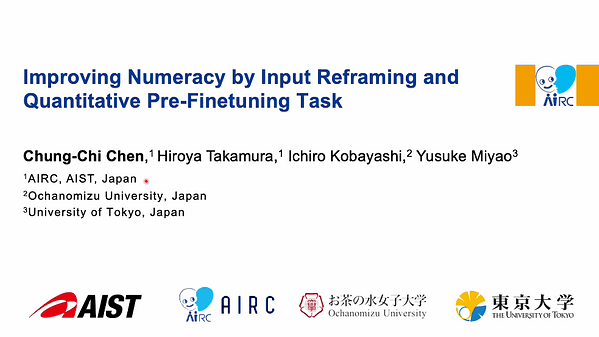 Improving Numeracy by Input Reframing and Quantitative Pre-Finetuning Task