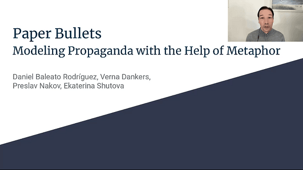 Paper Bullets: Modeling Propaganda with the Help of Metaphor