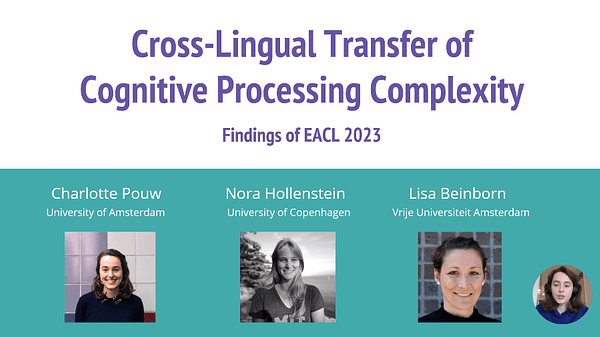 Cross-Lingual Transfer of Cognitive Processing Complexity