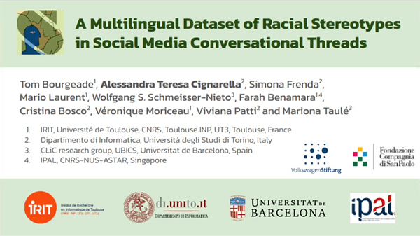 A Multilingual Dataset of Racial Stereotypes in Social Media Conversational Threads