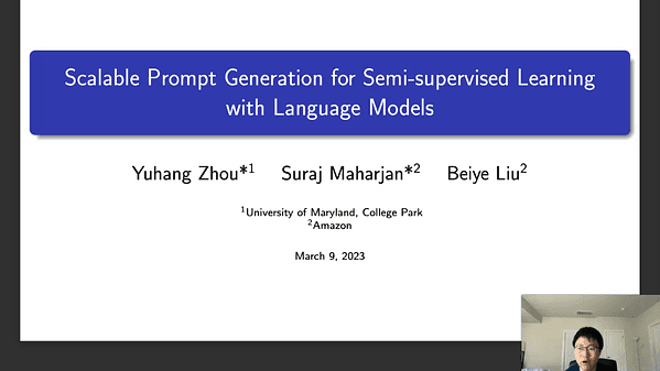 Scalable Prompt Generation for Semi-supervised Learning with Language Models