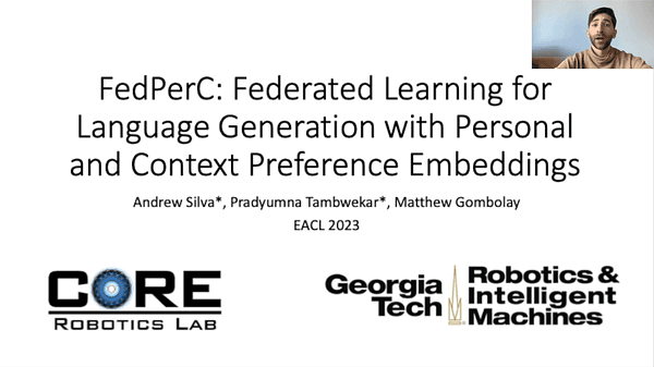 FedPerC: Federated Learning for Language Generation with Personal and Context Preference Embeddings