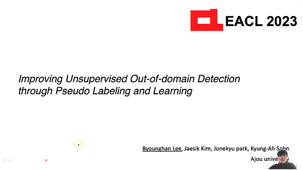 Improving Unsupervised Out-of-domain detection through Pseudo Labeling and Learning