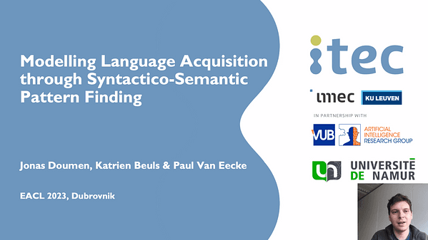 Modelling Language Acquisition through Syntactico-Semantic Pattern Finding