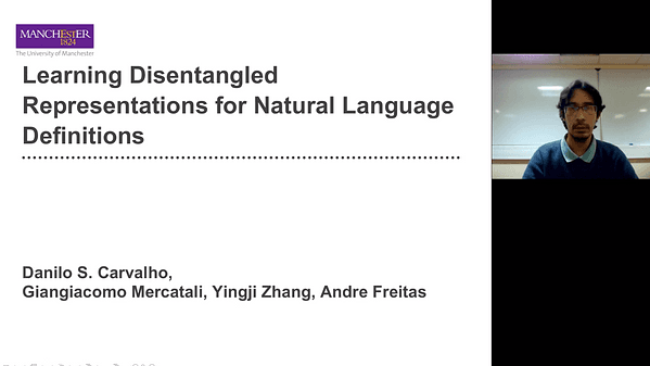 Learning Disentangled Representations for Natural Language Definitions