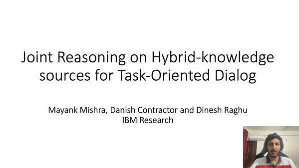 Joint Reasoning on Hybrid-knowledge sources for Task-Oriented Dialog